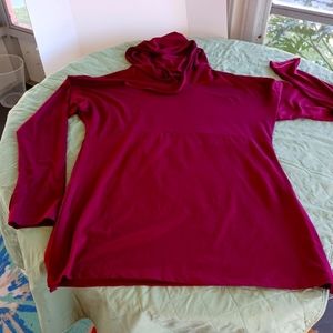 Marika XL hoodie knit top with adjustable sides. NWOT